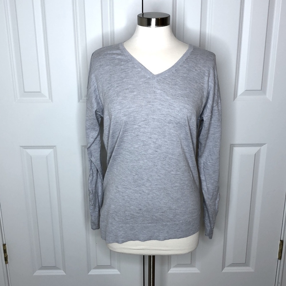Margaret O’Leary Grey V-neck Sweater S